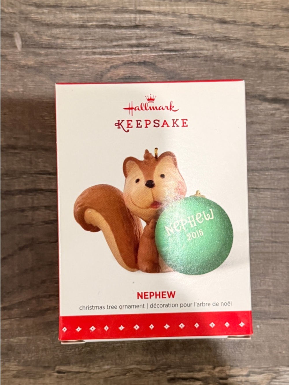 New in Box Hallmark 2015 Nephew Ornament